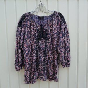 Lucky Brand Size Large Blue Purple Ladies Top
